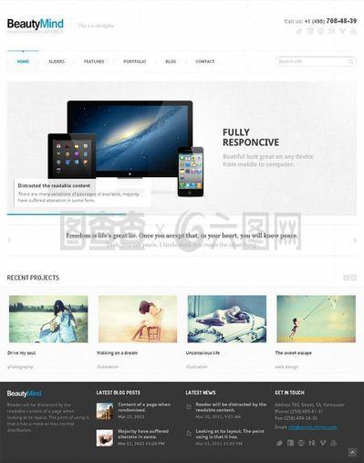 电子产品网站页面HTML5模板